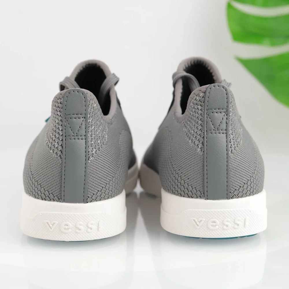 Vessi Womens Weekend Sneakers Size 9 Waterproof Gray Lace Up Comfort Shoes Low